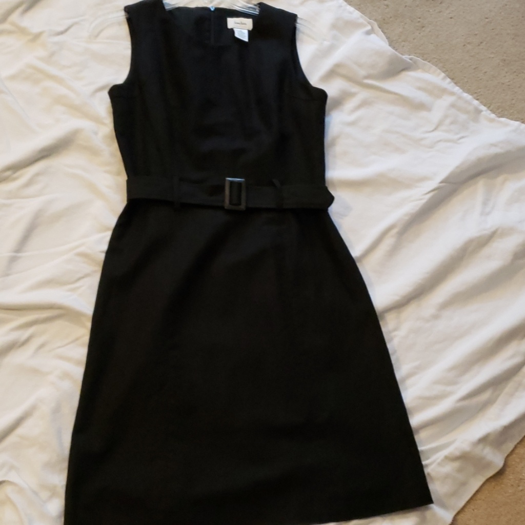 Black Linen Sleeveless Dress